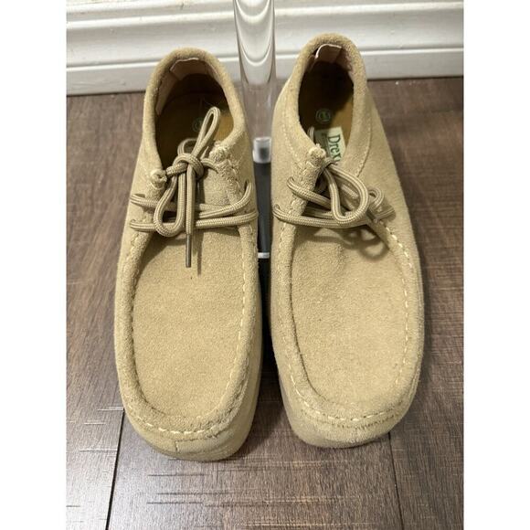 Women's DEX Dexter USA Made Tan Leather Chukka Lace Mocs Booties 6.5 Wore Once - Picture 1 of 7